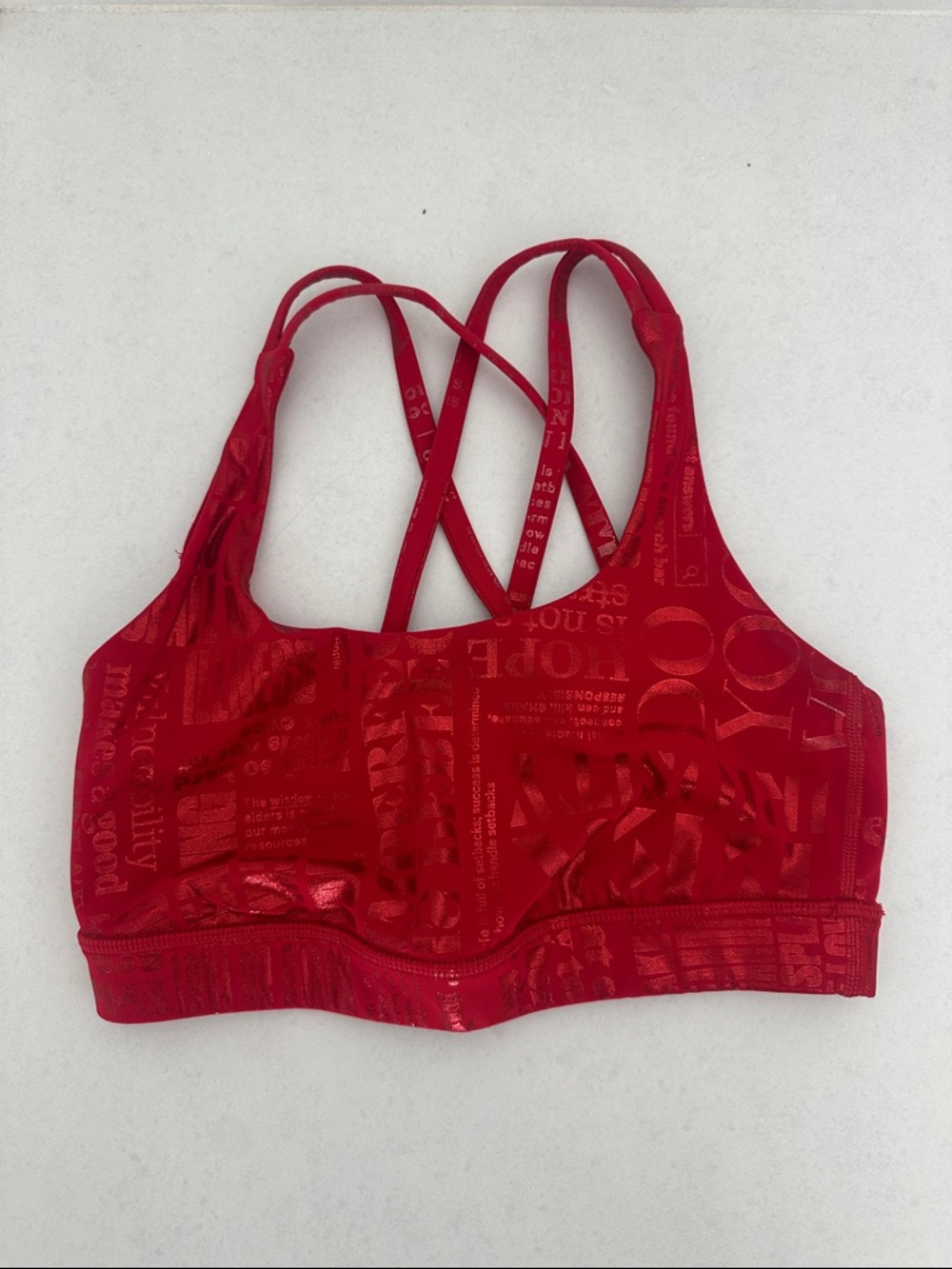 Lululemon: Red Strappy Sports Bra
